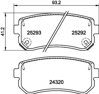 Bremsbelagsatz, Scheibenbremse HELLA 8DB 355 016-221