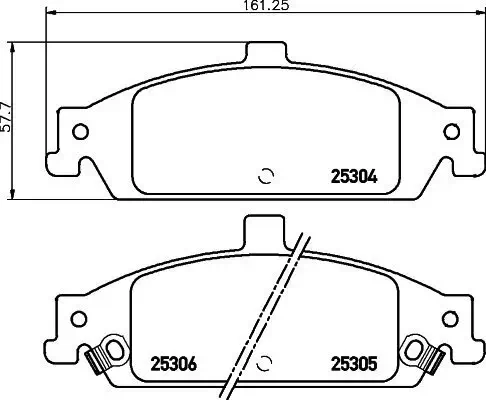 Bremsbelagsatz, Scheibenbremse HELLA 8DB 355 020-911 Bild Bremsbelagsatz, Scheibenbremse HELLA 8DB 355 020-911