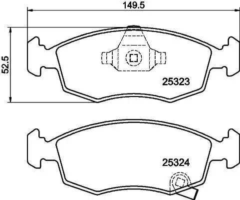 Bremsbelagsatz, Scheibenbremse HELLA 8DB 355 016-231