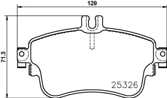 Bremsbelagsatz, Scheibenbremse Vorderachse HELLA 8DB 355 019-751 Bild Bremsbelagsatz, Scheibenbremse Vorderachse HELLA 8DB 355 019-751