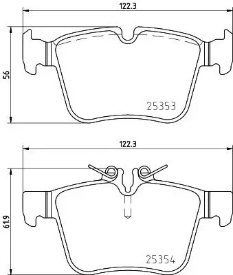 Bremsbelagsatz, Scheibenbremse HELLA 8DB 355 021-831