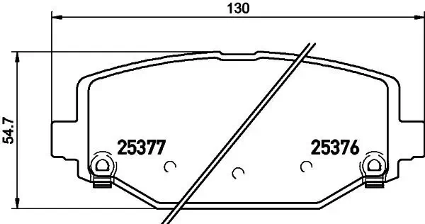 Bremsbelagsatz, Scheibenbremse HELLA 8DB 355 020-311