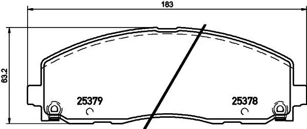 Bremsbelagsatz, Scheibenbremse HELLA 8DB 355 020-571