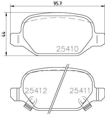 Bremsbelagsatz, Scheibenbremse HELLA 8DB 355 023-271 Bild Bremsbelagsatz, Scheibenbremse HELLA 8DB 355 023-271