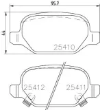 Bremsbelagsatz, Scheibenbremse HELLA 8DB 355 023-271