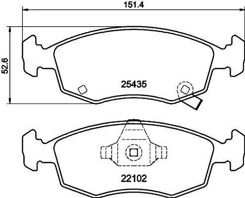 Bremsbelagsatz, Scheibenbremse HELLA 8DB 355 021-751