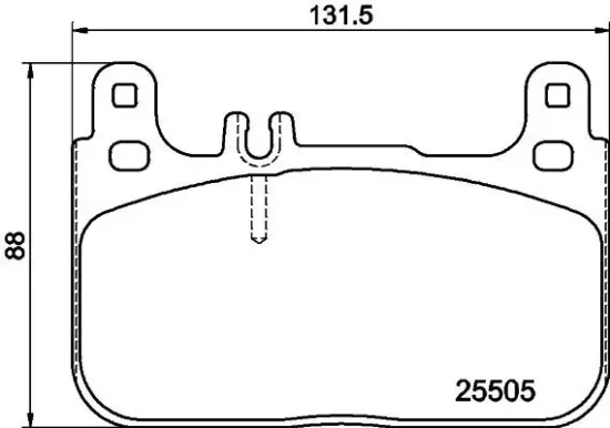 Bremsbelagsatz, Scheibenbremse Vorderachse HELLA 8DB 355 021-941 Bild Bremsbelagsatz, Scheibenbremse Vorderachse HELLA 8DB 355 021-941