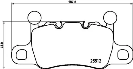 Bremsbelagsatz, Scheibenbremse HELLA 8DB 355 021-401 Bild Bremsbelagsatz, Scheibenbremse HELLA 8DB 355 021-401