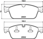 Bremsbelagsatz, Scheibenbremse HELLA 8DB 355 020-141