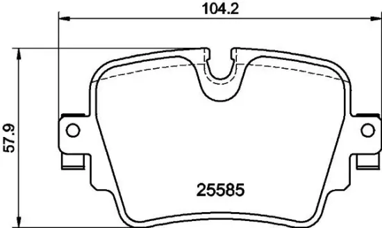 Bremsbelagsatz, Scheibenbremse HELLA 8DB 355 021-161 Bild Bremsbelagsatz, Scheibenbremse HELLA 8DB 355 021-161