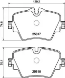 Bremsbelagsatz, Scheibenbremse Vorderachse HELLA 8DB 355 045-761