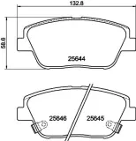 Bremsbelagsatz, Scheibenbremse Vorderachse HELLA 8DB 355 020-551
