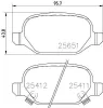 Bremsbelagsatz, Scheibenbremse HELLA 8DB 355 020-751 Bild Bremsbelagsatz, Scheibenbremse HELLA 8DB 355 020-751
