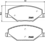 Bremsbelagsatz, Scheibenbremse HELLA 8DB 355 020-521