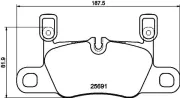 Bremsbelagsatz, Scheibenbremse Hinterachse HELLA 8DB 355 044-801