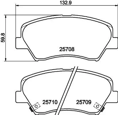 Bremsbelagsatz, Scheibenbremse HELLA 8DB 355 021-781