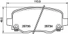 Bremsbelagsatz, Scheibenbremse HELLA 8DB 355 024-701 Bild Bremsbelagsatz, Scheibenbremse HELLA 8DB 355 024-701