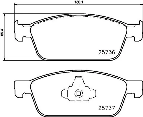 Bremsbelagsatz, Scheibenbremse HELLA 8DB 355 020-831