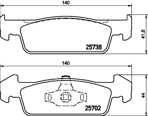 Bremsbelagsatz, Scheibenbremse HELLA 8DB 355 020-421 Bild Bremsbelagsatz, Scheibenbremse HELLA 8DB 355 020-421