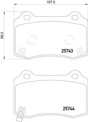 Bremsbelagsatz, Scheibenbremse HELLA 8DB 355 021-251 Bild Bremsbelagsatz, Scheibenbremse HELLA 8DB 355 021-251