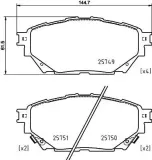 Bremsbelagsatz, Scheibenbremse HELLA 8DB 355 039-471