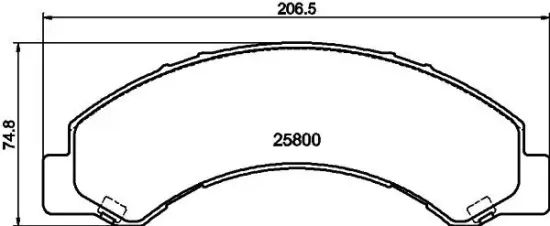 Bremsbelagsatz, Scheibenbremse HELLA 8DB 355 037-711 Bild Bremsbelagsatz, Scheibenbremse HELLA 8DB 355 037-711