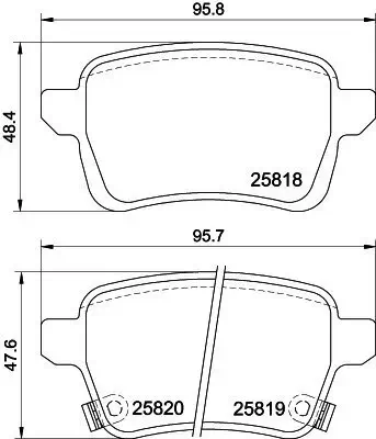 Bremsbelagsatz, Scheibenbremse HELLA 8DB 355 036-431 Bild Bremsbelagsatz, Scheibenbremse HELLA 8DB 355 036-431