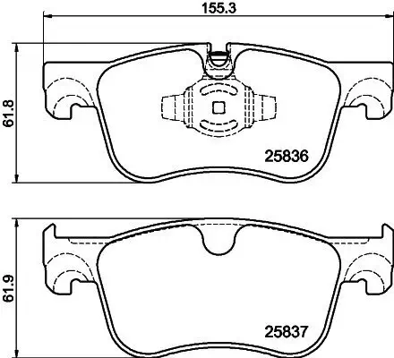 Bremsbelagsatz, Scheibenbremse HELLA 8DB 355 041-091