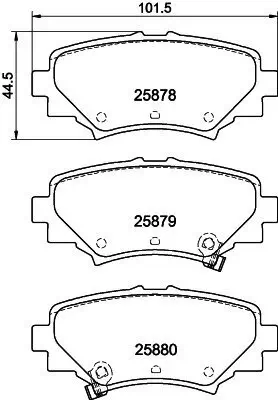 Bremsbelagsatz, Scheibenbremse HELLA 8DB 355 021-411 Bild Bremsbelagsatz, Scheibenbremse HELLA 8DB 355 021-411