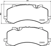 Bremsbelagsatz, Scheibenbremse HELLA 8DB 355 036-471