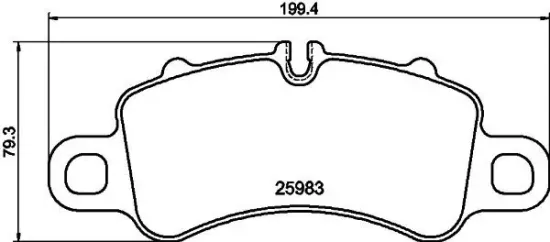 Bremsbelagsatz, Scheibenbremse HELLA 8DB 355 040-771 Bild Bremsbelagsatz, Scheibenbremse HELLA 8DB 355 040-771