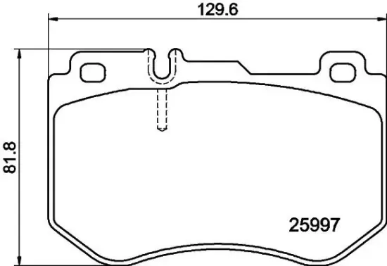 Bremsbelagsatz, Scheibenbremse Vorderachse HELLA 8DB 355 021-741 Bild Bremsbelagsatz, Scheibenbremse Vorderachse HELLA 8DB 355 021-741