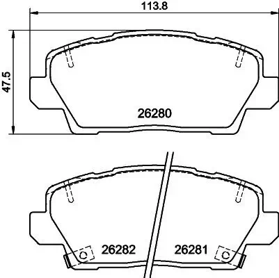 Bremsbelagsatz, Scheibenbremse HELLA 8DB 355 040-841