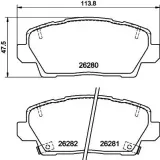 Bremsbelagsatz, Scheibenbremse HELLA 8DB 355 040-841