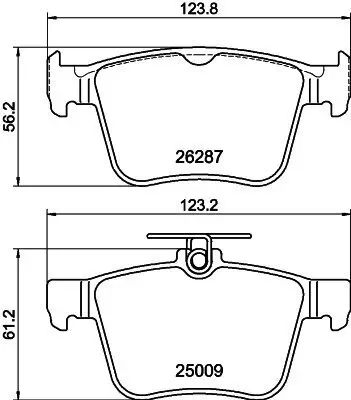 Bremsbelagsatz, Scheibenbremse HELLA 8DB 355 044-951