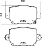 Bremsbelagsatz, Scheibenbremse HELLA 8DB 355 041-041