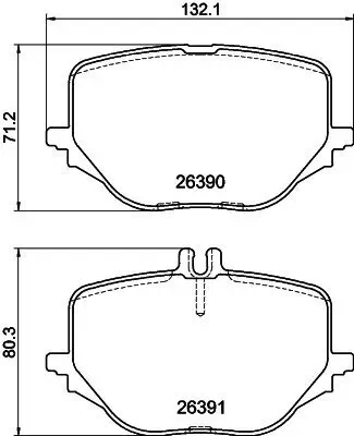 Bremsbelagsatz, Scheibenbremse HELLA 8DB 355 041-121