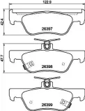 Bremsbelagsatz, Scheibenbremse HELLA 8DB 355 043-091