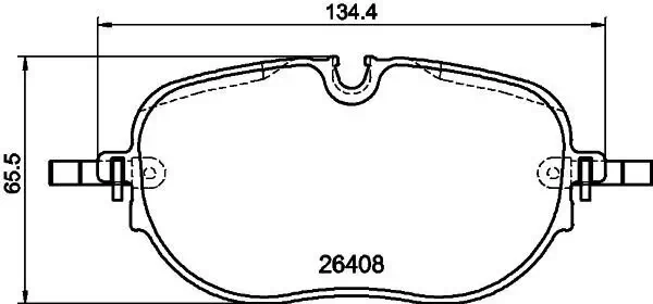 Bremsbelagsatz, Scheibenbremse HELLA 8DB 355 042-671