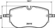 Bremsbelagsatz, Scheibenbremse Vorderachse HELLA 8DB 355 043-831