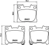 Bremsbelagsatz, Scheibenbremse Hinterachse HELLA 8DB 355 041-081