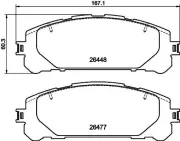 Bremsbelagsatz, Scheibenbremse HELLA 8DB 355 043-871