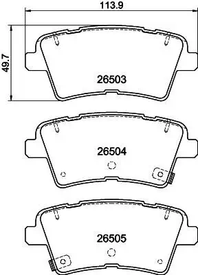 Bremsbelagsatz, Scheibenbremse HELLA 8DB 355 044-231