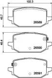 Bremsbelagsatz, Scheibenbremse HELLA 8DB 355 045-961