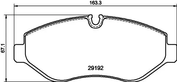 Bremsbelagsatz, Scheibenbremse HELLA 8DB 355 043-881