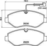 Bremsbelagsatz, Scheibenbremse HELLA 8DB 355 005-611