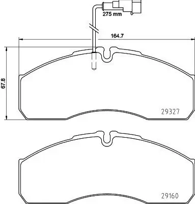 Bremsbelagsatz, Scheibenbremse HELLA 8DB 355 020-711 Bild Bremsbelagsatz, Scheibenbremse HELLA 8DB 355 020-711