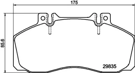 Bremsbelagsatz, Scheibenbremse HELLA 8DB 355 005-311 Bild Bremsbelagsatz, Scheibenbremse HELLA 8DB 355 005-311
