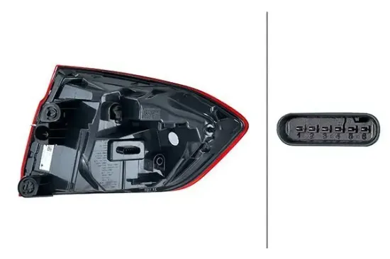Heckleuchte 12 V links HELLA 2SD 012 147-311 Bild Heckleuchte 12 V links HELLA 2SD 012 147-311