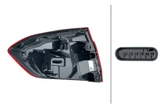Heckleuchte 12 V rechts HELLA 2SD 012 147-421 Bild Heckleuchte 12 V rechts HELLA 2SD 012 147-421